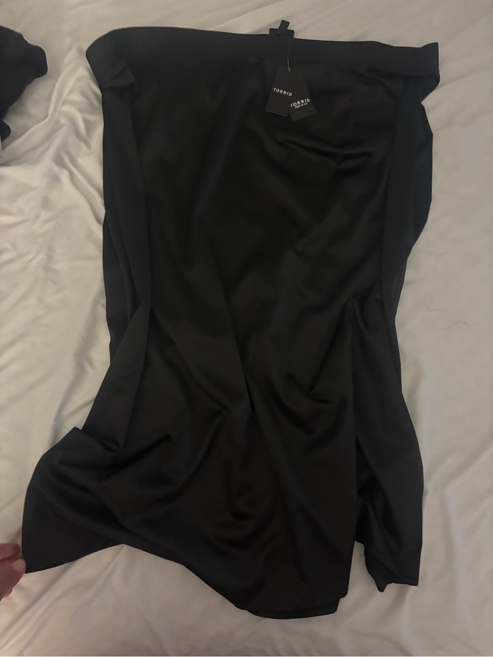 torrid Black Strapless Satin-Look Tube Top